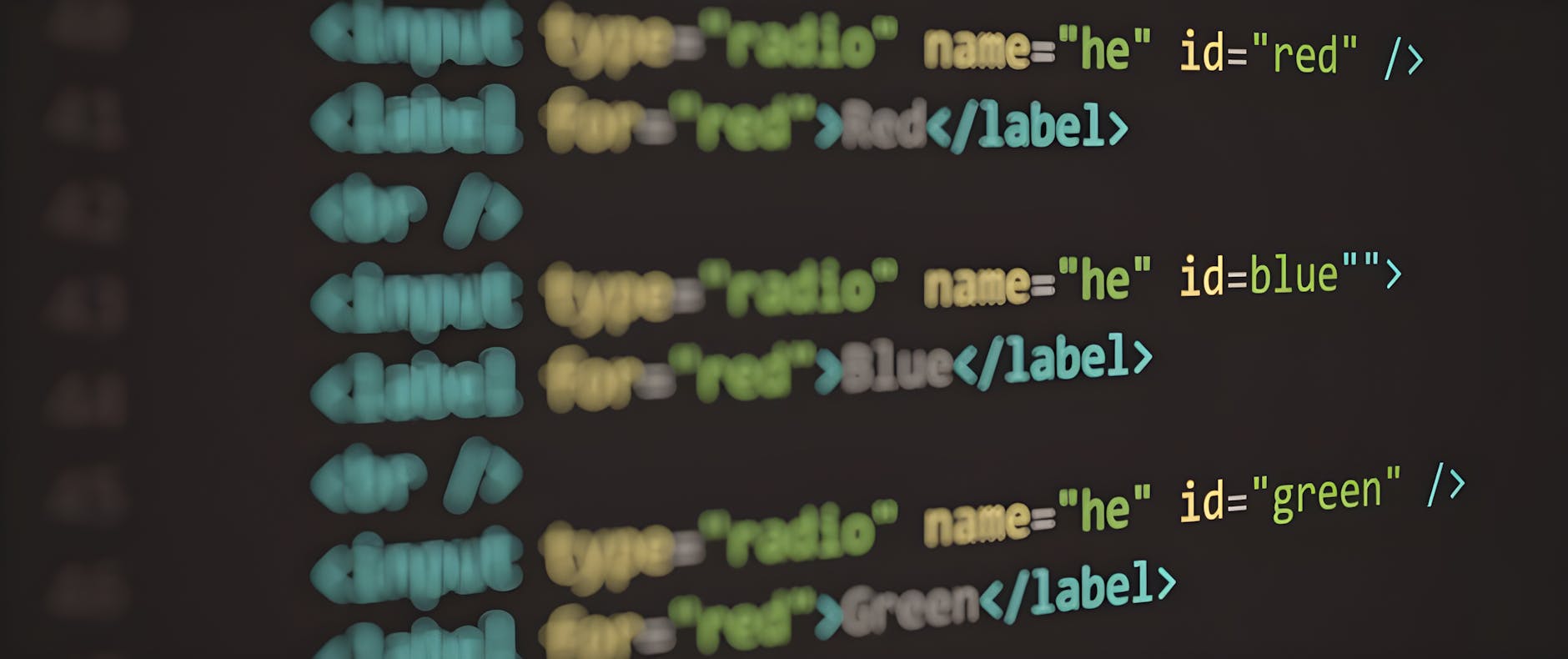 foto de un código HTML